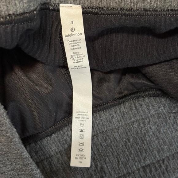 lululemon - Retreat Yourself Crop Heathered Core Dark Ribbed Grey - Size 4 / XS - Picture 5 of 15